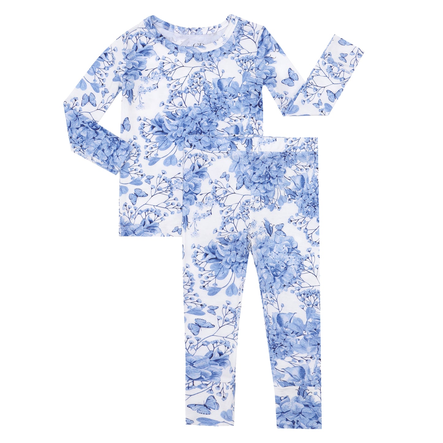 Faial Blue Hydrangea 2 Piece Bamboo Pajamas